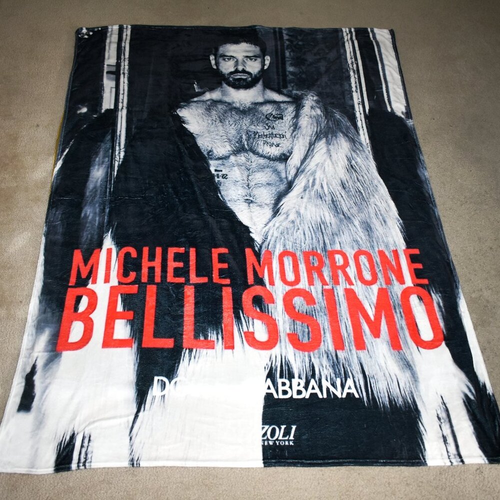 PROMO Bellissimo Michele Morrone by Dolce & Gabbana Book Cover Blanket Throw New